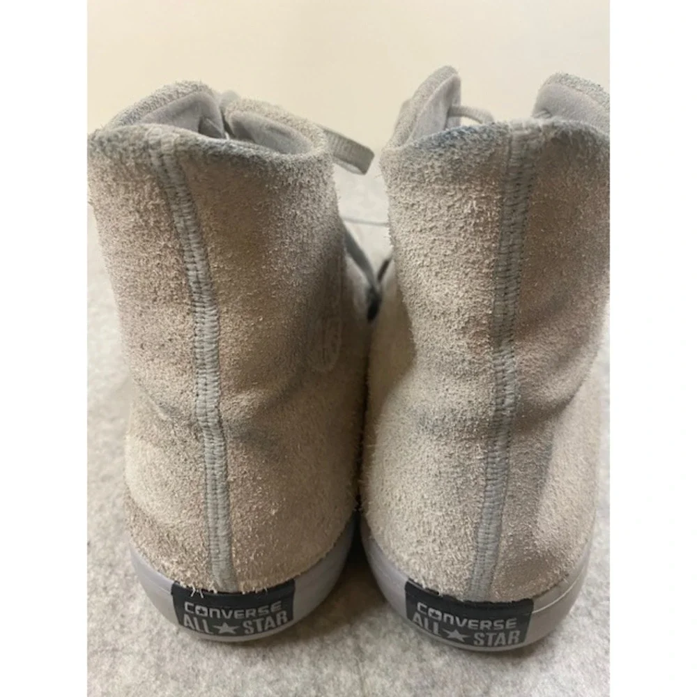 Converse All Star Men’s Suede High-Top Sneakers in Light Gray - Picture 7 of 10